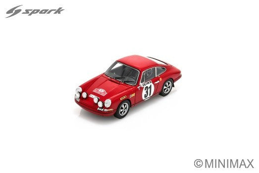 Spark Models Porsche 911S No.31 2nd Rally Monte Carlo 1969 - G. Larrousse - J-C. Perramond 1/43 Scale