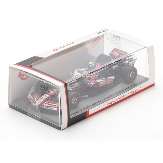 Spark Models F1 Haas VF-25 No.87 MoneyGram Haas F1 Team - US GP 2025 - Oliver Bearman 1/43 Scale Model
