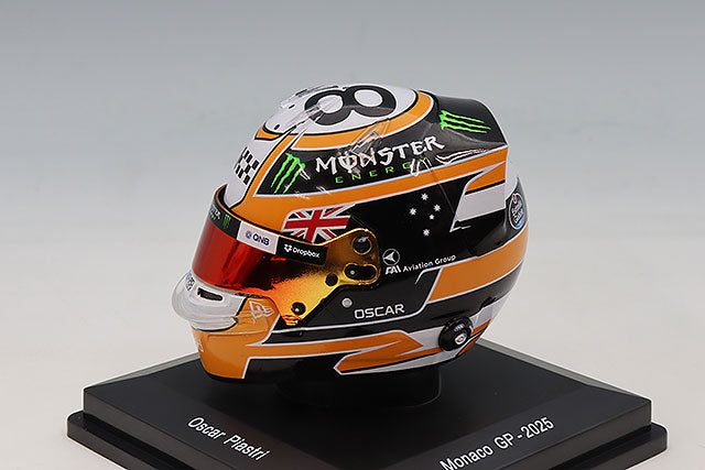 Spark Models F1 McLaren Formula 1 Team - Oscar Piastri - Monaco GP 2025 Mini Replica Helmet 1/5 Scale