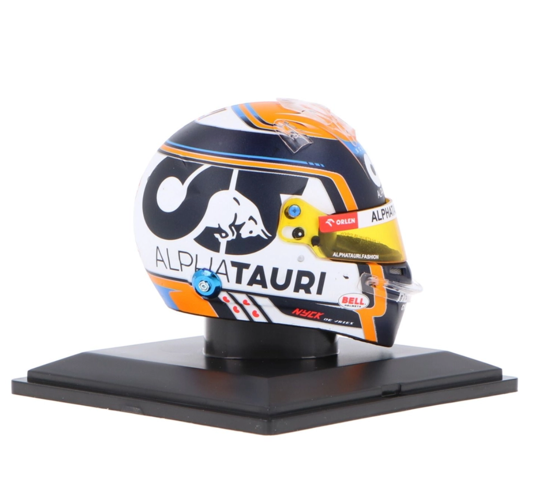 Spark Models F1 Nyck de Vries - AlphaTauri F1 2023 (Bell) Mini Replica Helmet 1/5 Scale