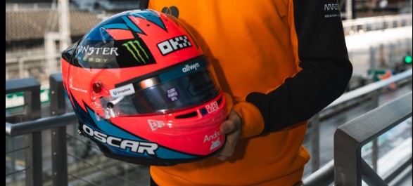 Spark Models F1 McLaren Formula 1 Team - Oscar Piastri - Las Vegas GP 2025 1/5 Scale Mini Replica Helmet