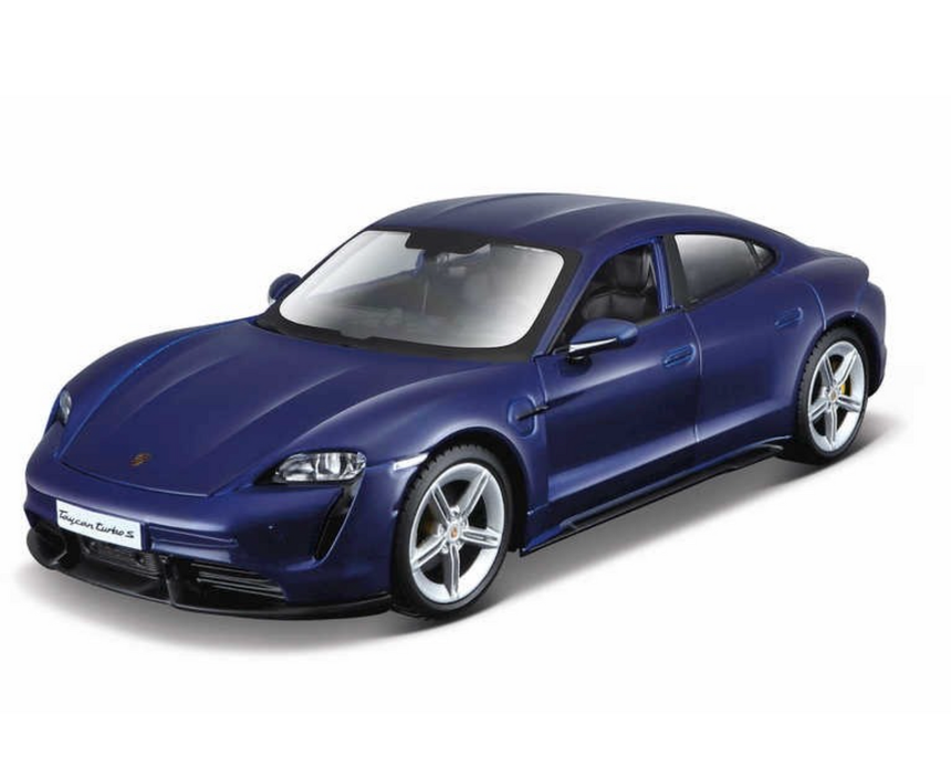 Bburago Porsche Taycan Dark Blue 1/24 Model Car B18-21098