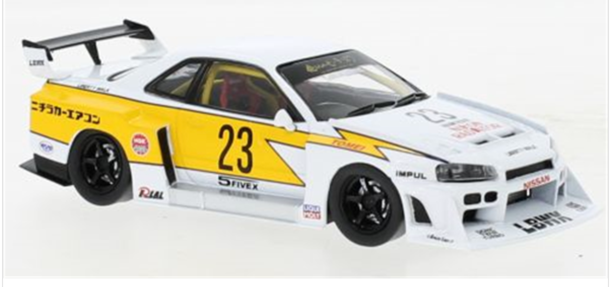 IXO Nissan LB-ER34 Super Silhouette Skyline White 2020 1/43 Scale Model Car MOC326