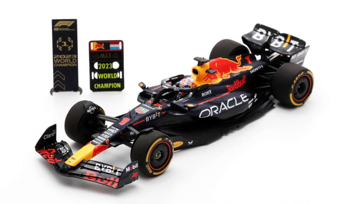 Spark Models F1 Oracle Red Bull Racing RB19 No.1 Oracle Red Bull Racing 2nd Sprint Race Qatar GP 2023 - Max Verstappen 1/43 Scale