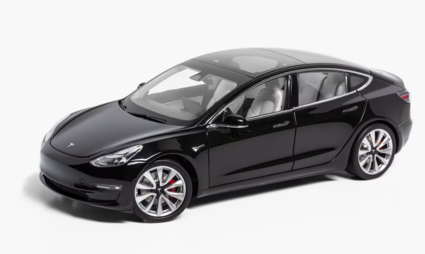 Tesla Model 3 Black 1/18 Scale Model Car