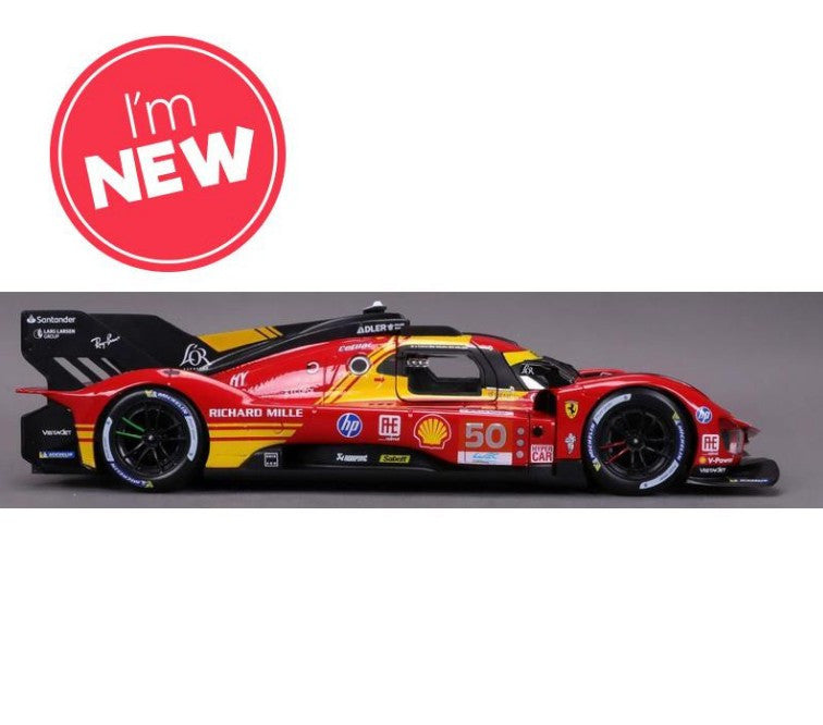 Bburago Ferrari Racing 499P Le Mans Hypercar 2024 AF Corse No.50 1/24 Scale