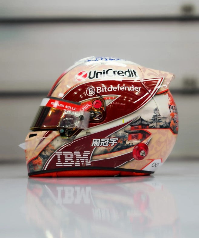 LookSmart Zhou Guanyu - Scuderia Ferrari HP 2025 - Mini Replica Helmet Model 1/5 Scale