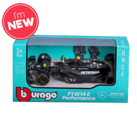 Bburago F1 Mercedes-AMG PETRONAS W14 2023 - George Russell 1/43 Scale