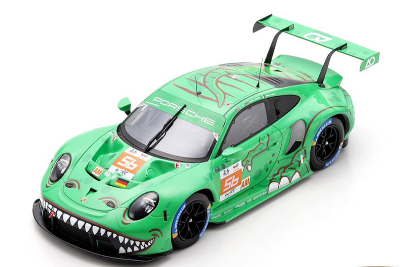 Spark Models Porsche 911 RSR-19 No.56 PROJECT 1 - AO Le Mans 24H 2023 - PJ Hyett - G. Jeannette - M. Cairoli 1/87 Scale