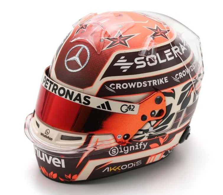 Spark Models F1 Mercedes AMG PETRONAS F1 Team - Kimi Antonelli - Miami GP 2025 1/5 Scale Mini Replica Helmet