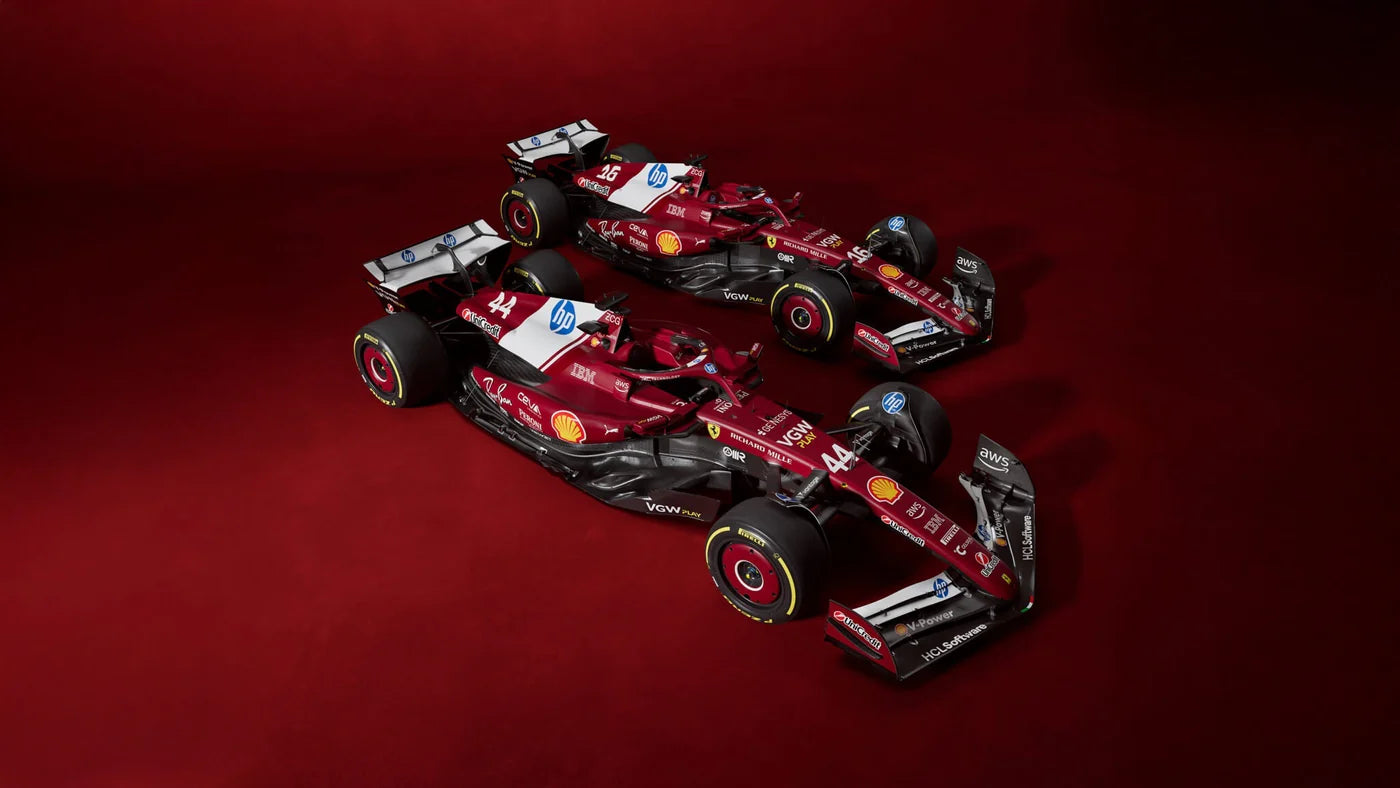 Bburago F1 Ferrari F1 Team SF-25 2025 Lewis Hamilton & Charles Leclerc Team Two (2) Pack 1/43 Scale Model