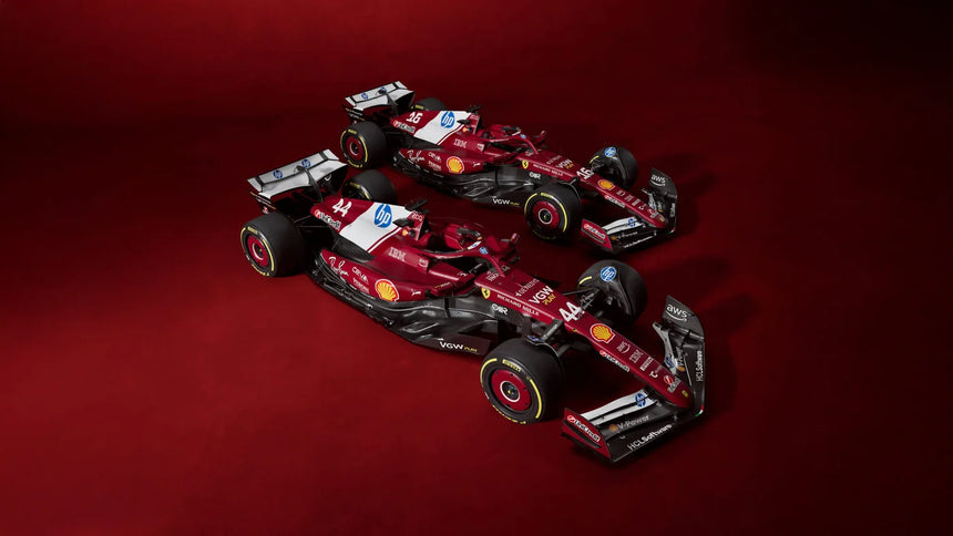 Bburago F1 Ferrari F1 Team SF-25 2025 Lewis Hamilton & Charles Leclerc Team Two (2) Pack 1/43 Scale Model