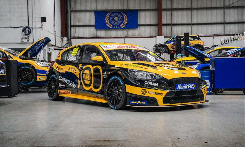 Spark Models NAPA Racing UK No.116 Ford Focus BTCC - Thruxton Race 2 Winner 2025 - 100 Years of NAPA - Ashley Sutton 1/43 Scale