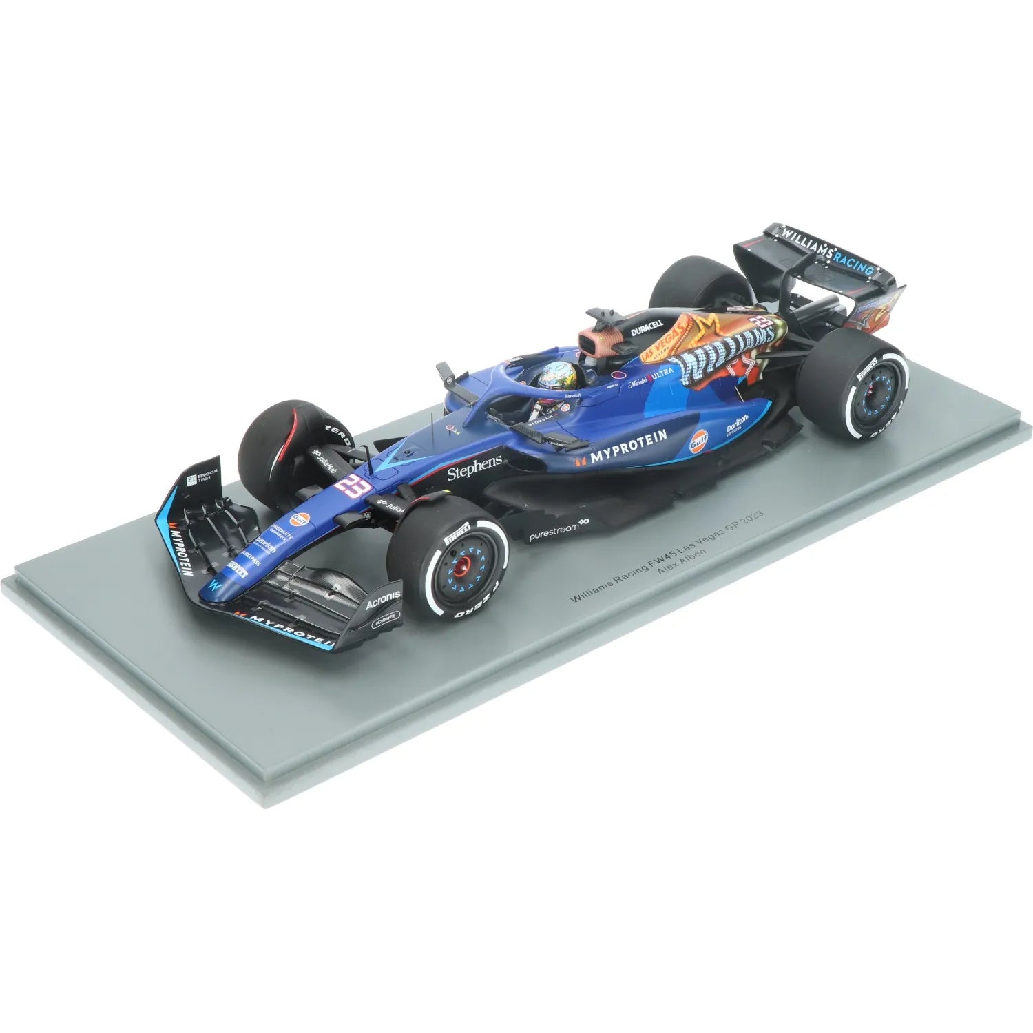 Spark Models F1 Williams F1 Team FW45 No.23 Williams Racing Las Vegas GP 2023 Alex Albon 1/18 Scale Model