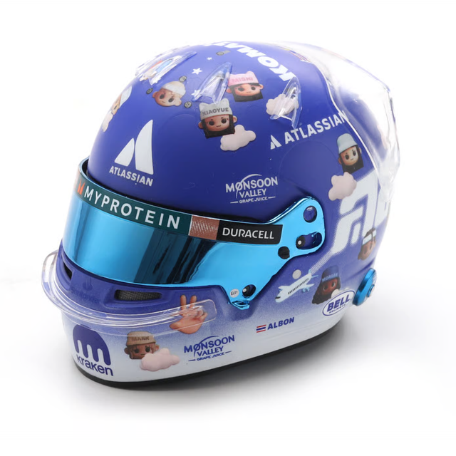 Spark Models F1 Williams Racing - Alexander Albon - British GP 2025 Mini Replica Helmet 1/5 Scale Model