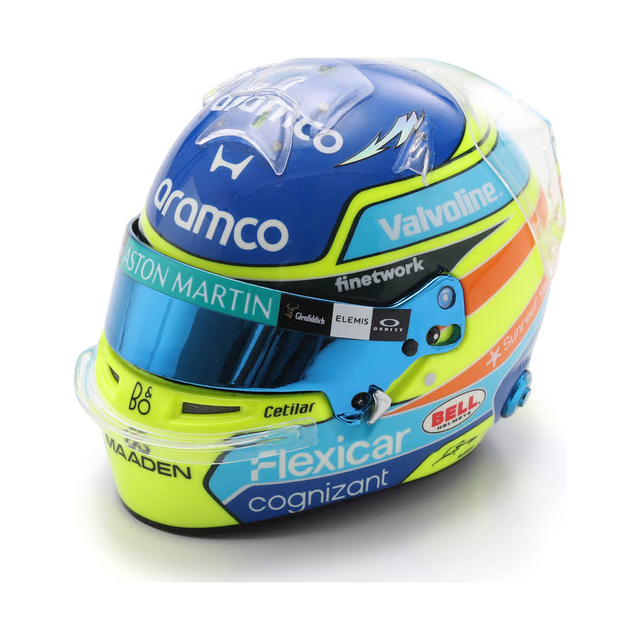 Spark Models F1 Aston Martin Aramco F1 Team - Fernando Alonso - 2026 1/5 Scale Mini Replica Helmet