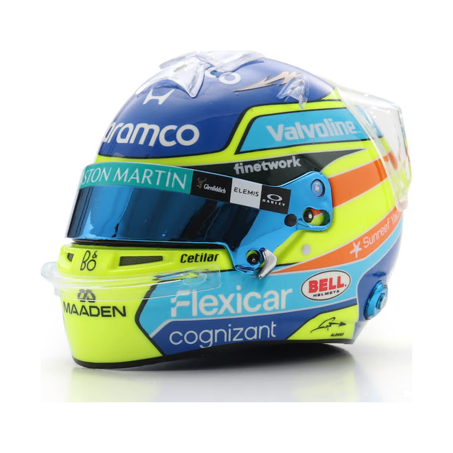 Spark Models F1 Aston Martin Aramco F1 Team - Fernando Alonso - 2026 1/5 Scale Mini Replica Helmet