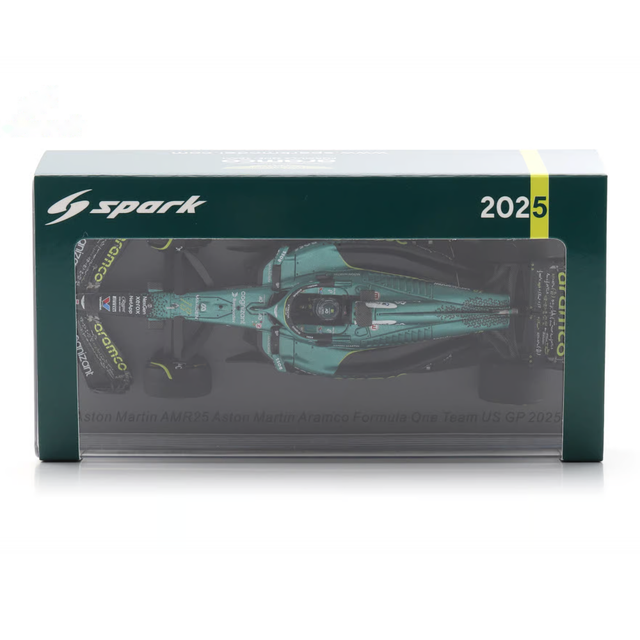 Spark Models F1 Aston Martin F1 AMR25 No.18 Aston Martin Aramco F1 Team - US GP 2025 - Lance Stroll 1/43 Scale Model