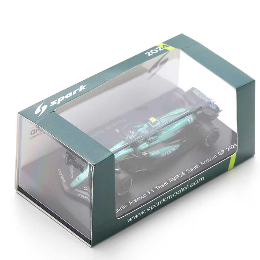 Spark Models F1 Aston Martin F1 Team AMR24 No.14 2024-Fernando Alonso 1/64 Model Car Y380