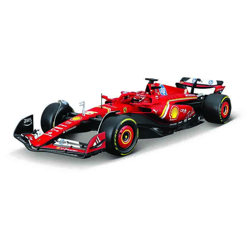 Bburago F1 2024 Ferrari F1 Team Scuderia Ferrari SF-24 - Charles Leclerc With Helmet 1/18 Scale