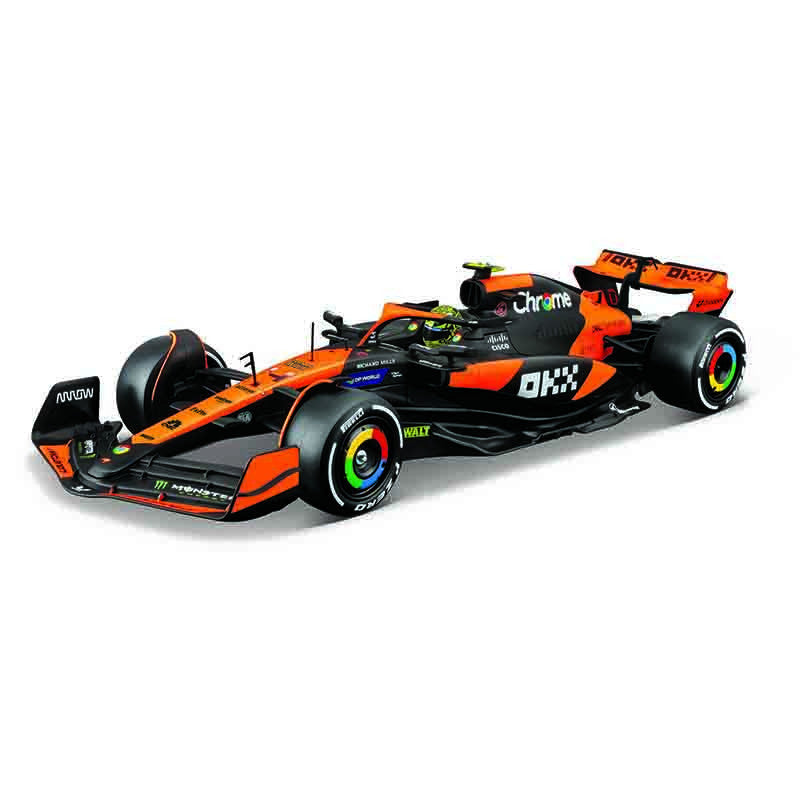 Bburago F1 McLaren F1 MCL38 2024 With Driver Figure Lando Norris 1/24 Scale