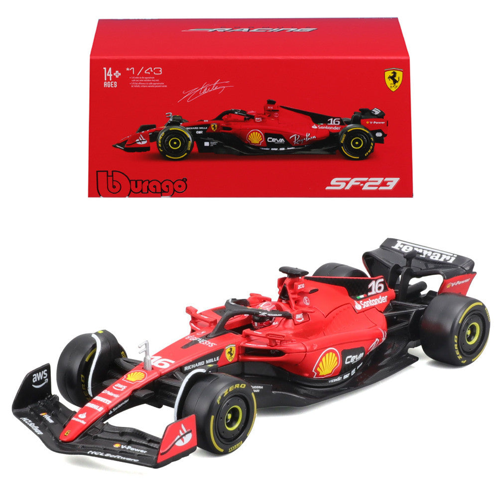 Bburago F1 2023 Ferrari F1 Team SF-23 - Charles Leclerc with Helmet 1/43 Scale