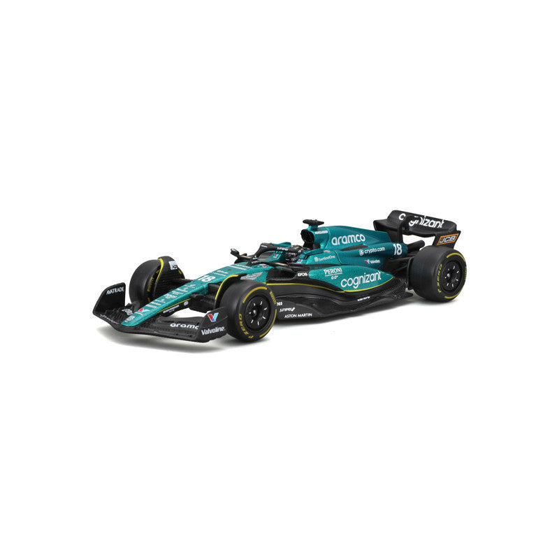 Bburago F1 Aston Martin F1 2023 AMR23 No.18 - Lance Stroll With Helmet 1/43 Scale
