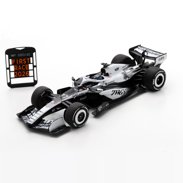 Spark Models F1 Cadillac F1 Team TBC No.77 Australian GP 2026 - Valtteri Bottas - With pit board 1/43 Scale Model