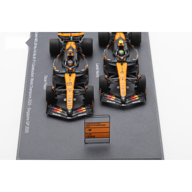 Spark F1 McLaren MCL39 No.4 & No.81 Formula 1 Constructors' Champion 2025 - Lando Norris & Oscar Piastri 1/43 Scale Model