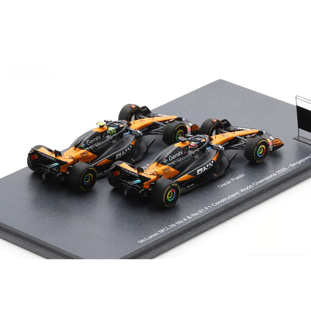 Spark F1 McLaren MCL39 No.4 & No.81 Formula 1 Constructors' Champion 2025 - Lando Norris & Oscar Piastri 1/43 Scale Model