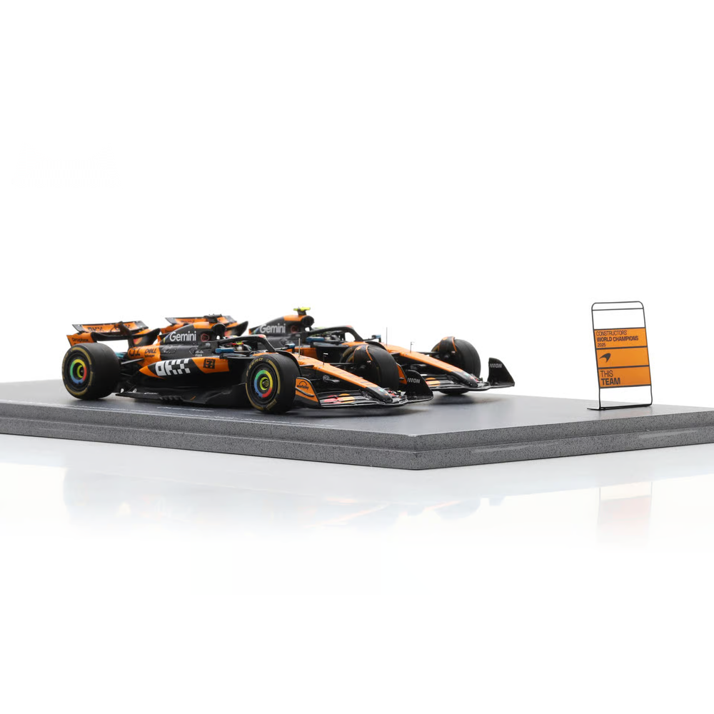Spark F1 McLaren MCL39 No.4 & No.81 Formula 1 Constructors' Champion 2025 - Lando Norris & Oscar Piastri 1/43 Scale Model