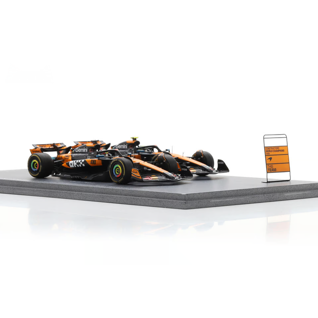 Spark F1 McLaren MCL39 No.4 & No.81 Formula 1 Constructors' Champion 2025 - Lando Norris & Oscar Piastri 1/43 Scale Model