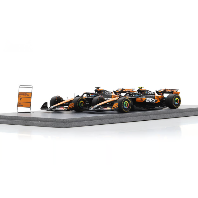 Spark F1 McLaren MCL39 No.4 & No.81 Formula 1 Constructors' Champion 2025 - Lando Norris & Oscar Piastri 1/43 Scale Model