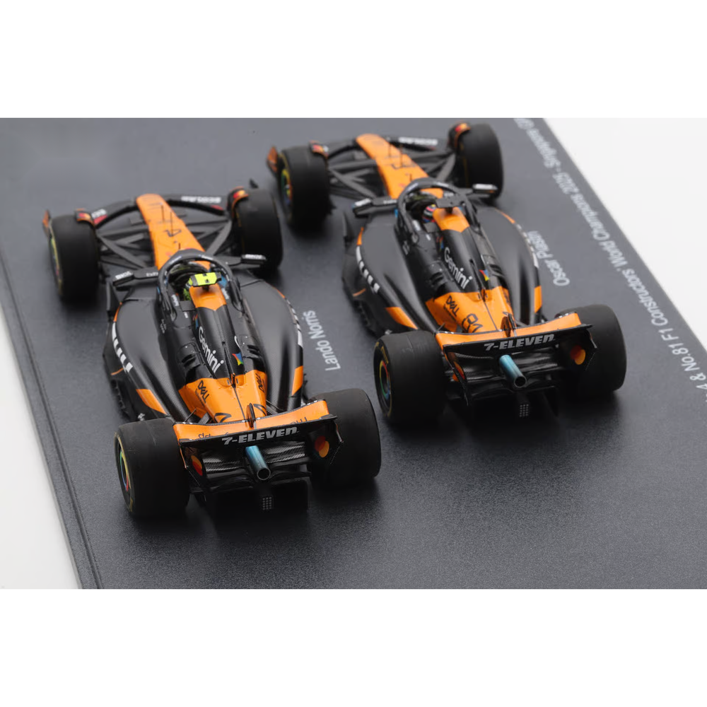 Spark F1 McLaren MCL39 No.4 & No.81 Formula 1 Constructors' Champion 2025 - Lando Norris & Oscar Piastri 1/43 Scale Model