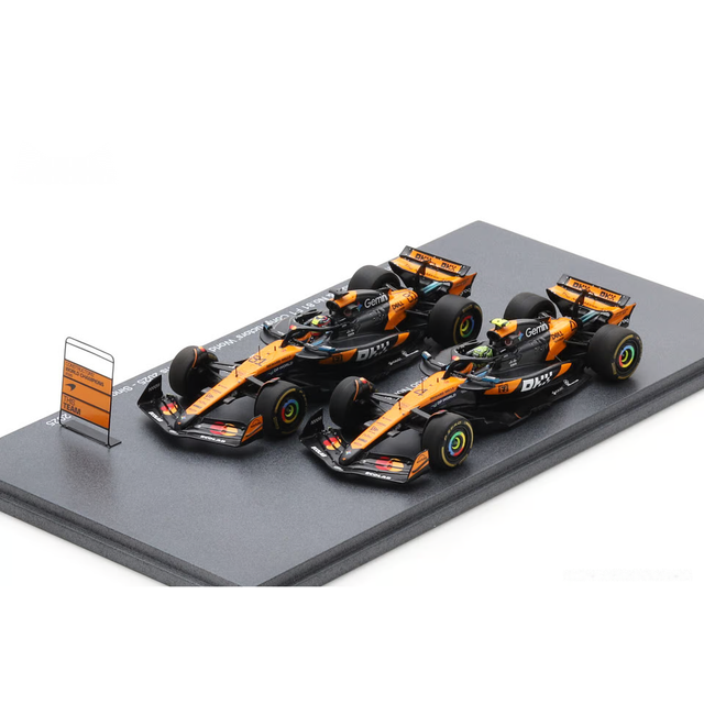Spark F1 McLaren MCL39 No.4 & No.81 Formula 1 Constructors' Champion 2025 - Lando Norris & Oscar Piastri 1/43 Scale Model