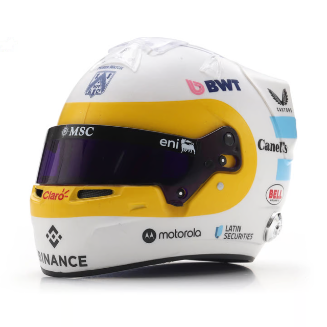 Spark Models F1 BWT Alpine F1 Team - Franco Colapinto - US GP 2025 1/5 Scale Mini Replica Helmet