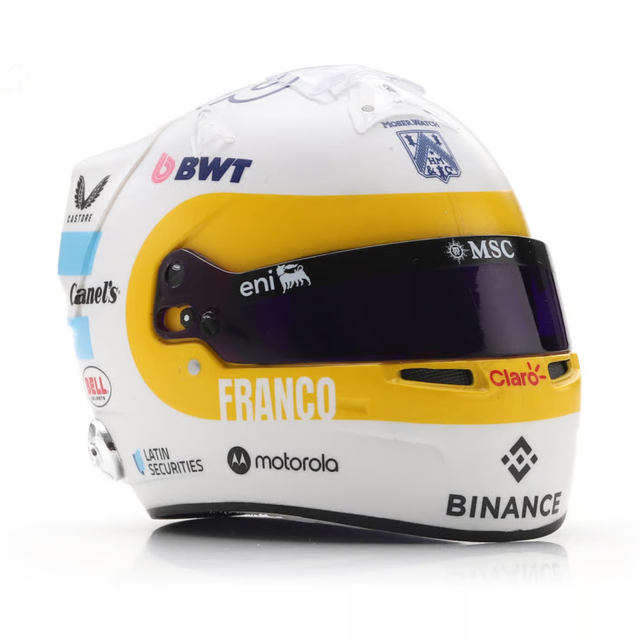 Spark Models F1 BWT Alpine F1 Team - Franco Colapinto - US GP 2025 1/5 Scale Mini Replica Helmet