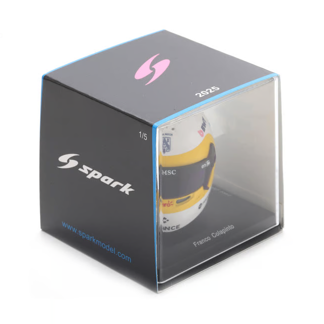 Spark Models F1 BWT Alpine F1 Team - Franco Colapinto - US GP 2025 1/5 Scale Mini Replica Helmet
