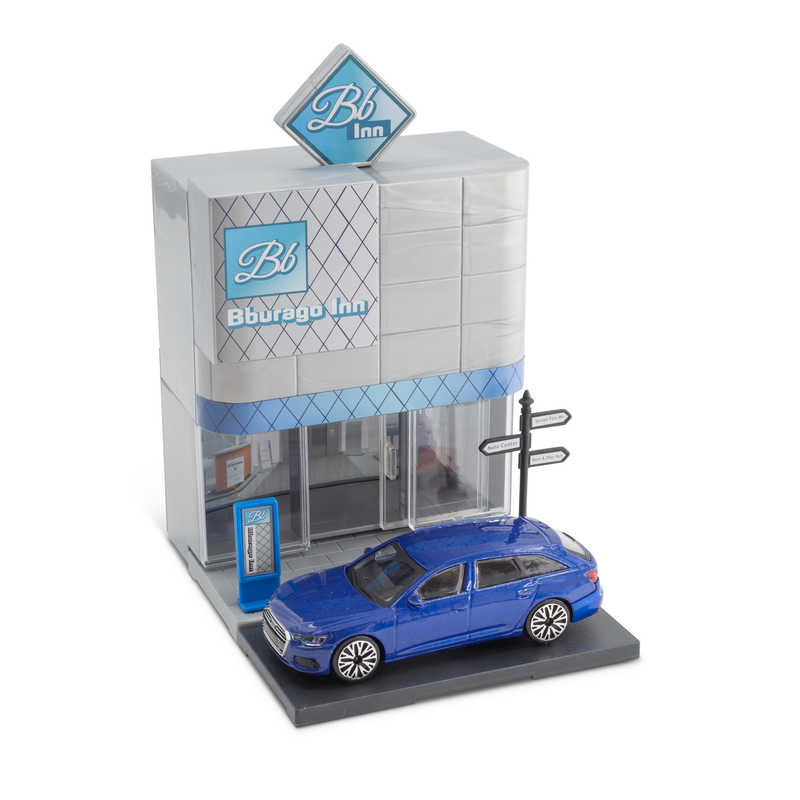 Bburago Street Fire Bburago City Hotel Incl. 1 Car 1/43 Scale