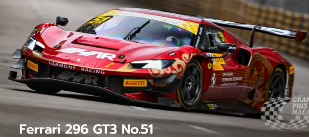 LookSmart Ferrari 296 GT3 No.51 Harmony Racing - Macau GT Cup - FIA GT World Cup 2024 - Daniel Gardano Serra 1/18 Scale