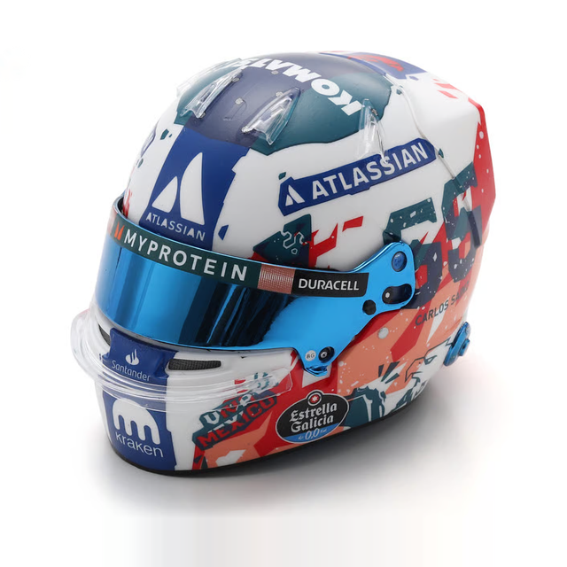 Spark Models F1 Williams Racing - Carlos Sainz - Mexican GP 2025 1/5 Scale Mini Replica Helmet