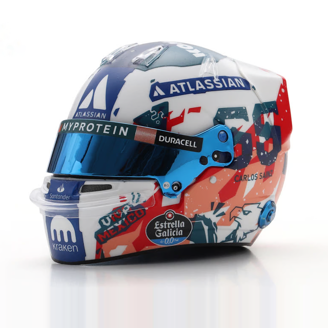 Spark Models F1 Williams Racing - Carlos Sainz - Mexican GP 2025 1/5 Scale Mini Replica Helmet