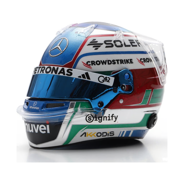 Spark Models F1 Mercedes-AMG PETRONAS F1 Team - Kimi Antonelli - Las Vegas GP 2025 1/5 Scale Mini Replica Helmet