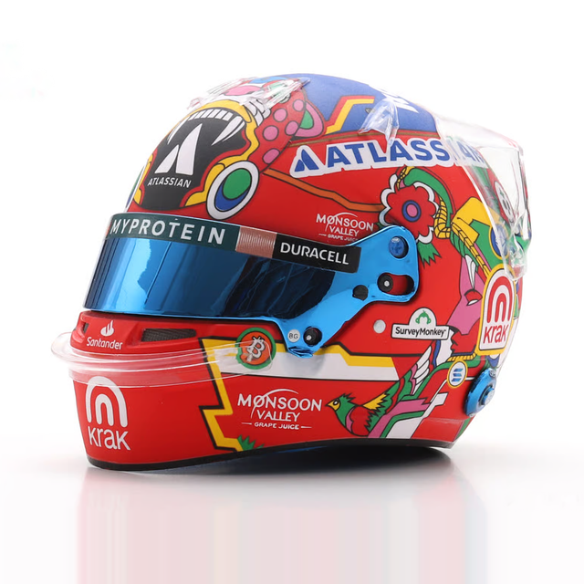 Spark Models F1 Williams Racing - Alexander Albon - Mexican GP 2025 1/5 Scale Mini Replica Helmet