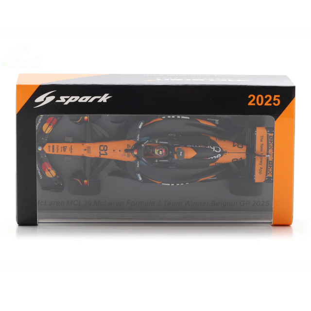 Spark Models F1 McLaren MCL39 No.81 McLaren F1 Team Winner Belgian GP 2025 Oscar Piastri 1/43 Scale Model