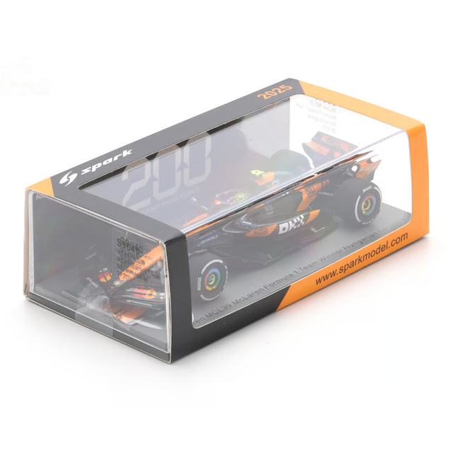 Spark Models F1 McLaren MCL39 No.4 McLaren F1 Team Winner Hungarian GP 2025 Lando Norris - McLaren 200GP 1/43 Scale Model