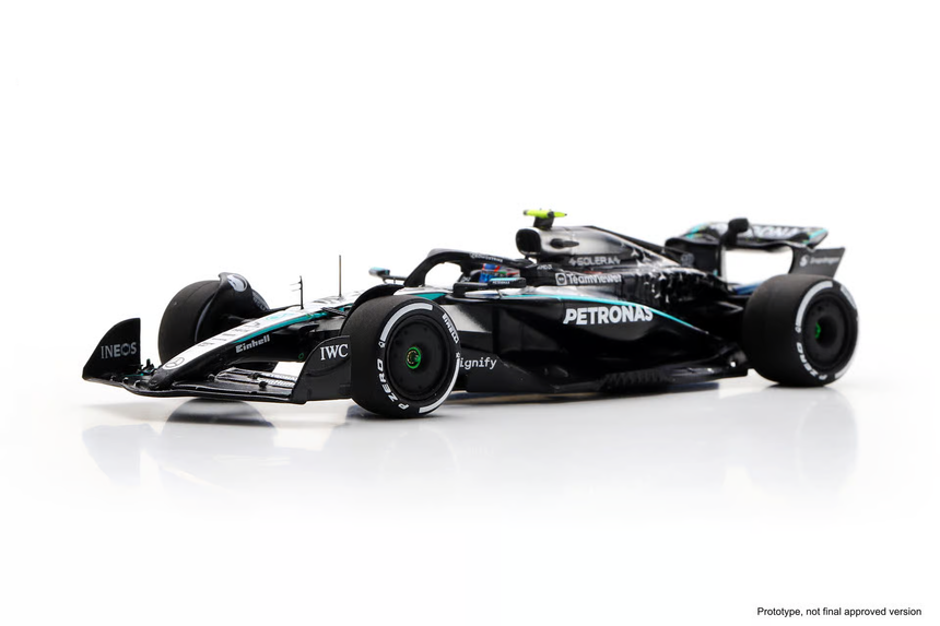 Spark Models F1 Mercedes F1 Team W16 No.12 Mercedes-AMG PETRONAS 4th Azerbaijan GP 2025 Kimi Antonelli 1/43 Scale Model