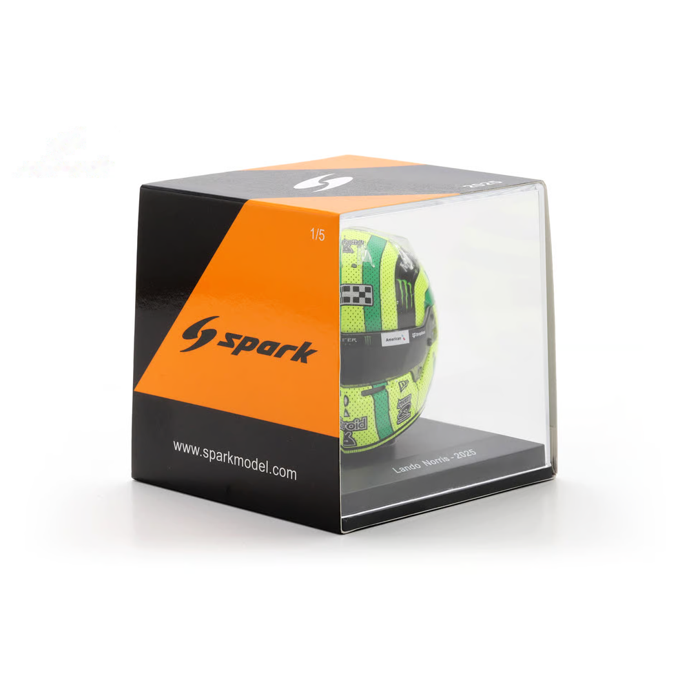 Spark Models F1 McLaren F1 Team - Lando Norris - US GP 2025 1/5 Scale Mini Replica Helmet