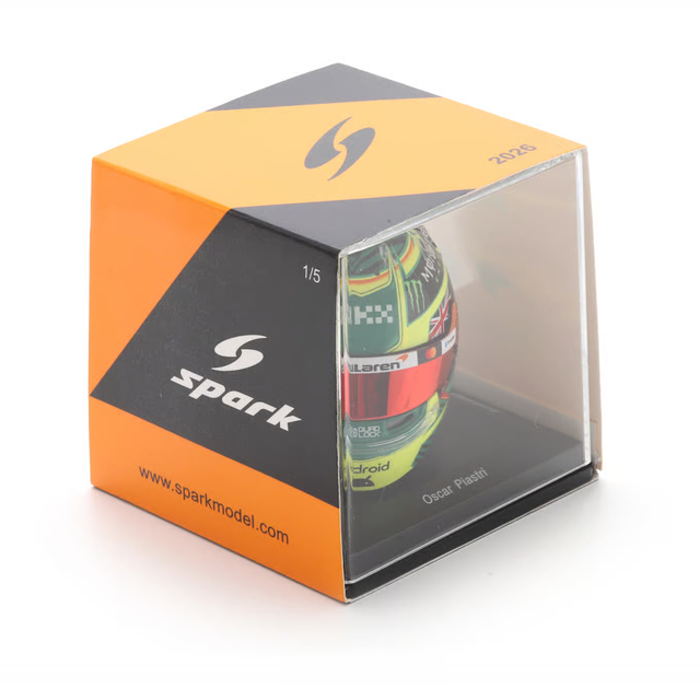 Spark Models F1 McLaren Mastercard F1 Team - Oscar Piastri - Australian GP 2026 1/5 Scale Mini Replica Helmet