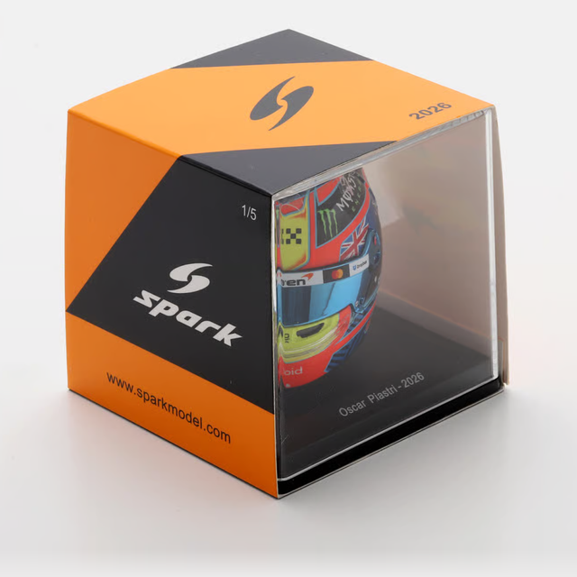 Spark Models F1 McLaren Mastercard F1 Team - Oscar Piastri - 2026 1/5 Scale Mini Replica Helmet
